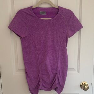 Athleta Heathered Purple Short Sleeve Tee